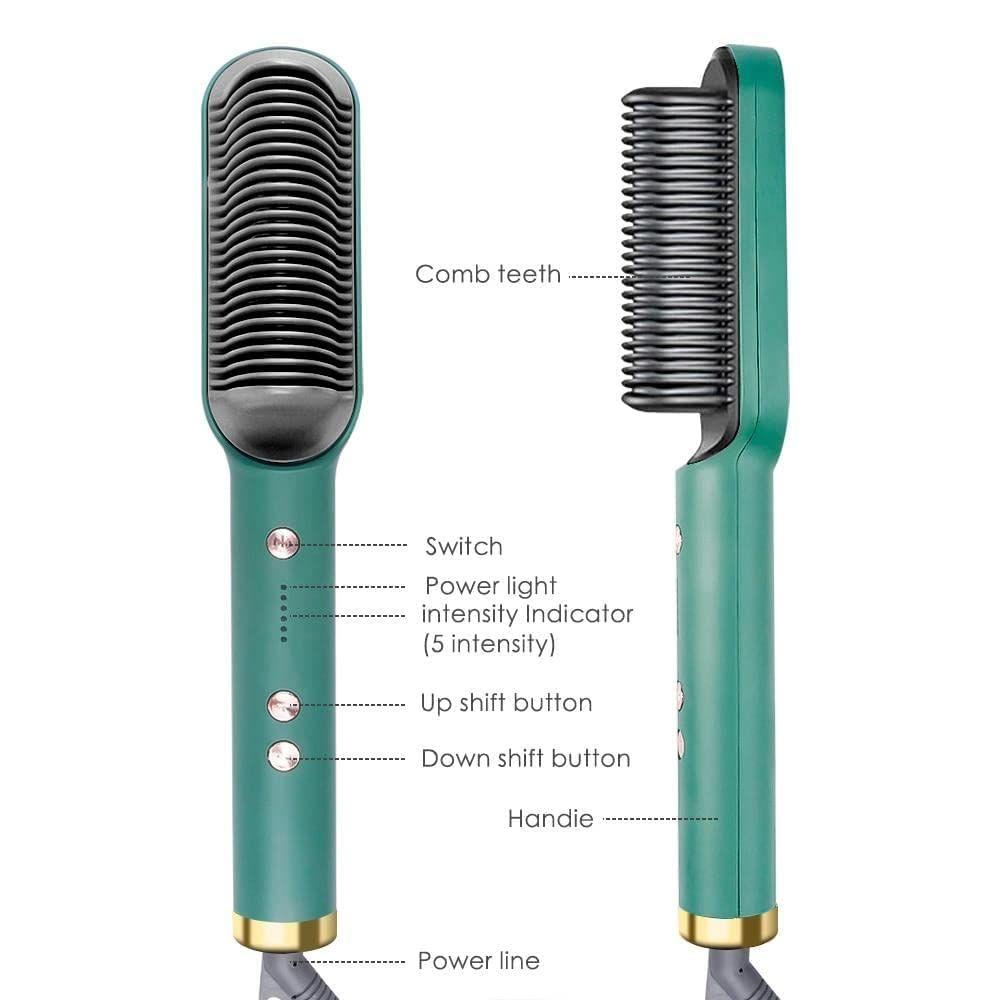 Hair Straightener Comb for Women & Men, Hair Styler, Straightener Machine Brush/PTC Heating Electric Straightener