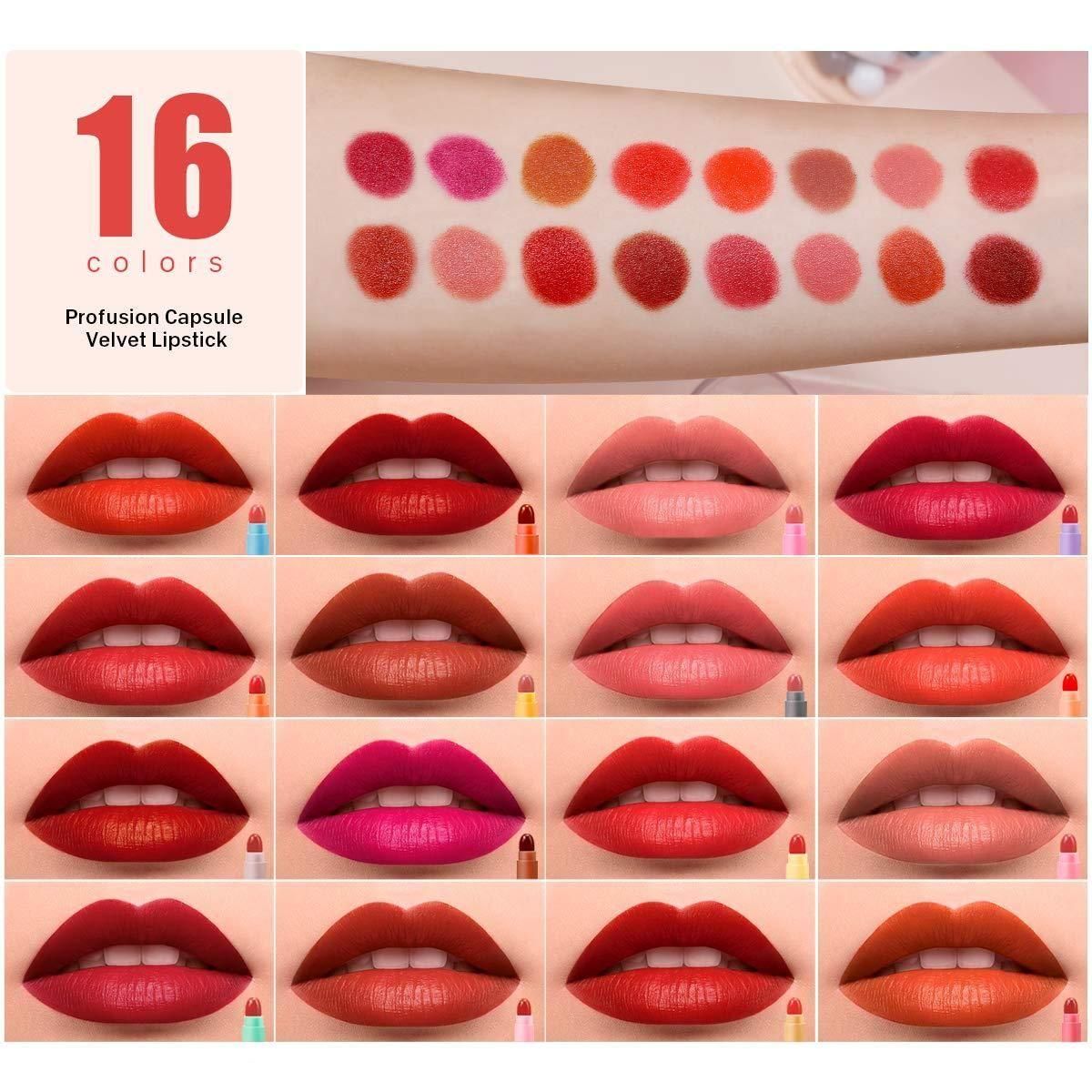 Mini Pills Lipstick – Set of 16 Pill Lipsticks with FREE Lipstick Case